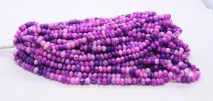 ลูกปัดโอปอลลาเวนเดอร์ทรงรอนเดลล์เรียบขนาด 6.5-7.5 มม. สีม่วงลายจุด ลูกปัดพลอยโอปอลธรรมชาติ สีม่วงลายจุดทรงรอนเดลล์ - Product Image 5