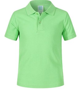 Vêtements à manches courtes pour enfants, chemise de marque, uniforme scolaire uni pour garçons et filles de maternelle, vêtements décontractés tricotés - Product Image 2