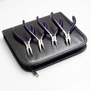 Jewelry Making Supplies Precision Hand Tools 4 Pieces Pliers Kit Chain, Flat, Round, Flush <b>Cutter</b> Jewelry Tools & Equipment - Product Image 1