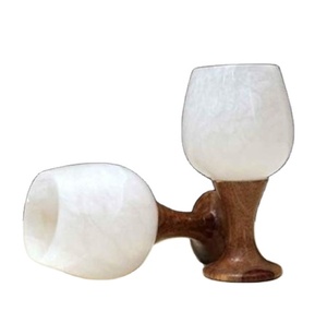 Gobelet en or en marbre de luxe de 250ml pour flûtes à Champagne Gobelet durable de verres à vin d'une capacité de 6oz pour bar d'hôtel et mariages - Product Image 1
