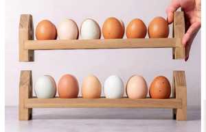 Large Wooden <b>Egg</b> Tray Holder Oval <b>Egg</b> <b>Storage</b> Rack Deviled <b>Egg</b> Serving Platter Wooden <b>Egg</b> Organizer Kitchen <b>Egg</b> Display Board - Product Image 5