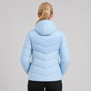 Trending <b>Women</b> Puffer <b>Jacket</b> Warm <b>Lightweight</b> Quilted Winter Coat Custom Logo Full Zipper <b>Hooded</b> Casual Outerwear Wholesale - Product Image 5