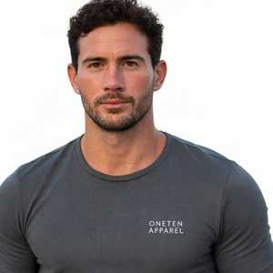 Camiseta de Manga Corta para Hombre Oneten Apparel, Color Gris Oscuro, Cuello Redondo, 100% Algodón, Estilo Urbano, Tejido Grueso - Product Image 6
