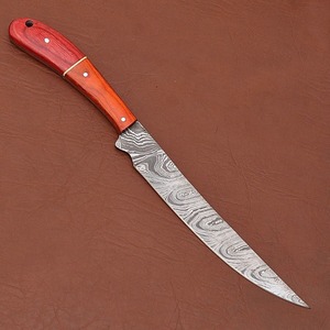 Custom Damascus Steel <b>Kitchen</b> <b>Knife</b> – <b>Sharp</b> 7" Blade for Professional Use Pakka wood handle Bevel edge <b>knife</b> - Product Image 3