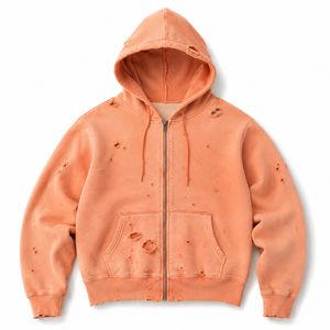 Sudadera con capucha de forro polar al por mayor, con cremallera completa, 350 GSM, bordado personalizado, fabricante para marcas de ropa urbana para hombre, EE. UU. - Product Image 1