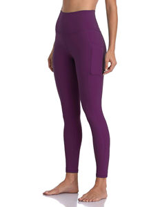 Leggings de yoga pour femmes, taille haute élastique, logo personnalisé, respirants, séchage rapide, couleur unie, polyester élasthanne, vêtements de fitness, prix raisonnable - Product Image 4