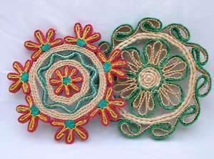 Alfombra de Yute Floral Tejida a Mano con Diseño Jacquard, Antideslizante y Lavable para Uso Doméstico - Product Image 6