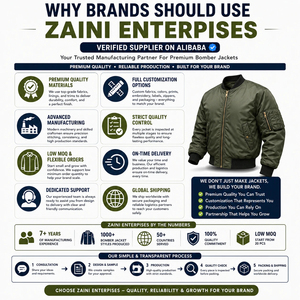 Blouson bomber en twill de polyester 240 GSM bleu clair avec logo brodé en chenille personnalisé et bordure en tricot premium - Product Image 5