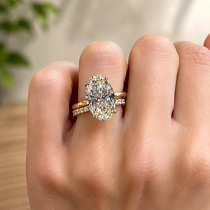 925 Sterling Silver Moissanite Oval Cut 5.5 Carat 4Prong Solitaire Engagement <b>Ring</b> Luxe <b>Open</b> Wedding Band Gold Plated <b>Ring</b> - Product Image 1