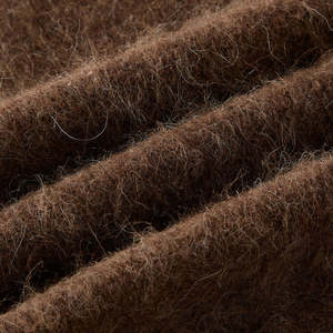 Pull en mohair tricoté pour homme, couleur unie, épais, chaud pour l'hiver, col rond, manches longues, marron 2027 - Product Image 5