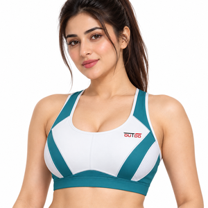 Soutien-gorge de sport pour femmes en tissu polyester doux, offrant une mobilité flexible, une construction respirante et un soutien confortable. - Product Image 1
