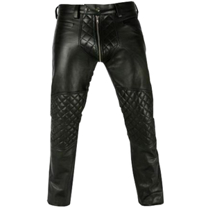 กางเกงหนังวัวแท้สำหรับขี่มอเตอร์ไซค์ ราคาโรงงาน ออกแบบ OEM สำหรับผู้ชาย ผลิตจากหนังคุณภาพดีที่สุด - Product Image 2