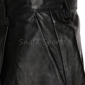 Best Selling Customized Made Women's Leather Shorts New Style Unique Design Women Cowhide Leather Shorts - Product Image 3