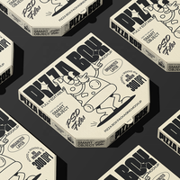 Cajas Plegables para Pizza, Personalizadas, Ecológicas, con Laminado Mate, Relieve, Cartón Corrugado, Materiales Reciclados, para Papas Fritas y Sushi