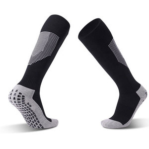 Knee High Athletic <b>Socks</b> Black Gray Striped Anti-Slip <b>Running</b> <b>Compression</b> <b>Socks</b> for Adults Summer Sport Wear - Product Image 1