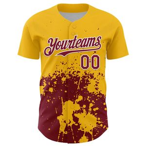 Uniforme de baseball personnalisé, maillot à manches courtes entièrement boutonné, séchage rapide, coton biologique, antibactérien, col en V, vêtements d'équipe - Product Image 2