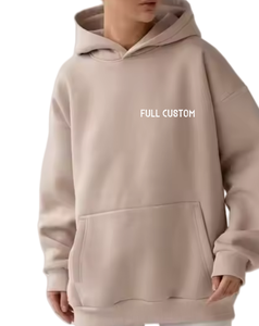 Sweat à capuche rose oversize pour femme, manches longues, couleur unie, logo sur le devant, volants, poches, respirant, en coton tricoté, vêtement d'hiver - Product Image 5