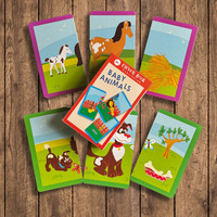 Tarjetas Educativas Premium con el Alfabeto, Animales y Frutas, Estimulan la Creatividad, Impresiones en Papel Grueso Seguro, Desarrollo Temprano para Niños