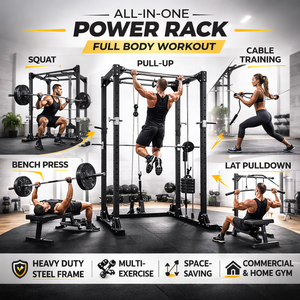 Estación de Entrenamiento Premium Integrada <span class=keywords><strong>con</strong></span> Jaula de Potencia, <span class=keywords><strong>Rack</strong></span> de Culturismo <span class=keywords><strong>con</strong></span> Polea de Remo y Marco para Levantamiento de Pesas para Entrenamiento en Gimnasio - Product Image 2
