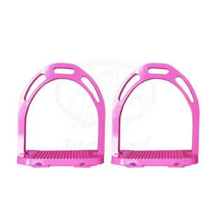 Estribos Jin de Aluminio con Recubrimiento en Polvo y Piedras Decorativas de 4.75 Pulgadas para Montar a Caballo - Product Image 1