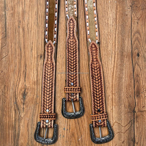 เข็มขัดหนังวัวแท้สำหรับผู้ชายและผู้หญิงเข็มขัดหนังวัวแท้สำหรับ100% ปรับได้ - Product Image 4