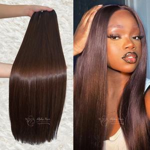 Article d'été chaud brun os droit 12A Grade cheveux humains purs vendeurs de cheveux vierges Extensions de cheveux et perruques 613 perruque Full Lace - Product Image 1