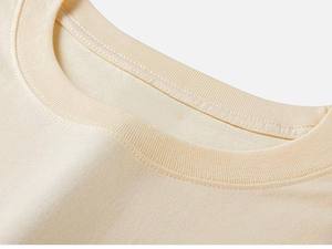 Camiseta de Manga Corta con Cuello Redondo para Hombre, 100% Algodón, Tejido de Punto, Color Sólido, Corte Regular Informal, Blanco, Beige, Oliva, Mostaza, Naranja - Product Image 4