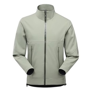 Veste softshell unisexe imperméable avec fermeture éclair, col montant, imprimé, vêtement d'extérieur, coupe classique, hiver, polyester/nylon, 360g - Product Image 4