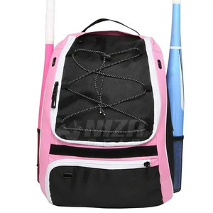 Sac à dos de sport noir uni pour baseball avec poches pour batte, grande capacité, écologique, décontracté pour homme - Product Image 3