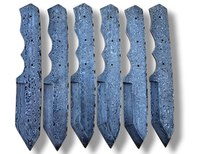 ใบมีดเหล็กดามัสกัสตีขึ้นรูปด้วยมือสำหรับทำมีด Tanto - ใบมีดแบบ Full Tang ขนาด 8 นิ้ว ลายหยดน้ำ สำหรับทำมีดแบบกำหนดเอง ชุดอุปกรณ์ DIY - Product Image 4