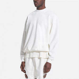 Sudadera casual de corte holgado con hombros caídos, cuello redondo, 100% algodón, tejido French Terry de 380 g/m², personalizable con impresión, para hombre. - Product Image 5