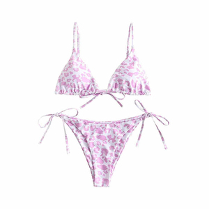 Ensemble de bikinis pour femmes, nouvelle conception OEM, dernier style, broderie, séchage rapide, respirant, couleur unie, ajustable, vêtements de plage - Product Image 2