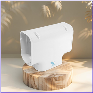 Cubierta para Tubería de Aire Acondicionado Eléctrico, Serie 10065, PVC, Color Blanco Pequeño, Ecológica, Reductora en T, 160x120mm, Grosor 100x65mm - Product Image 3