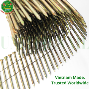 Clous à bobine haute résistance de 3 pouces à tête lisse/vis pour palettes en bois, pour pistolet pneumatique, tête à motif damier, du Vietnam - Product Image 2