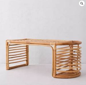 Table basse en rotin naturel en osier de luxe/ensembles de Table de canapé pour la décoration de la maison/Villa/hôtels - Product Image 4