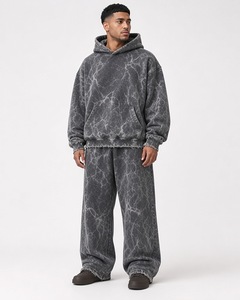 Custom Sage Green Minimal Crewneck Fleece Sweatsuit <b>Men</b> Plain Pullover Sweatshirt Straight Leg <b>Joggers</b> - Product Image 5
