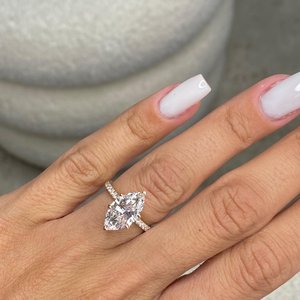 3.35 Carat Marquise Cut Lab Grown <b>Diamond</b> <b>Ring</b> for Women | Elegant Solitaire Engagement <b>Ring</b> | Luxury Bridal Wedding Jewelry - Product Image 1