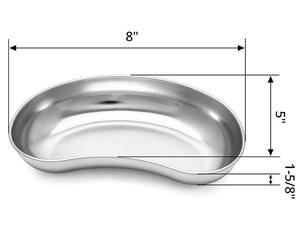 Bandeja renal de 8,10 pulgadas, plato hueco, bandeja renal mediana/grande, bandeja quirúrgica, instrumentos quirúrgicos dentales, aprobado por ISO - Product Image 5