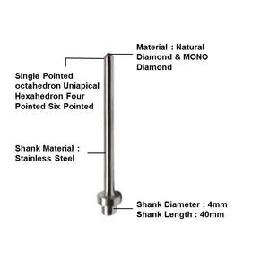 8-Point Hammer Pin Diamond Dull for Dull Surface air <b>scriber</b> machine <b>tools</b> Engraving in Jewelry <b>Tools</b> & Equipment - Product Image 3
