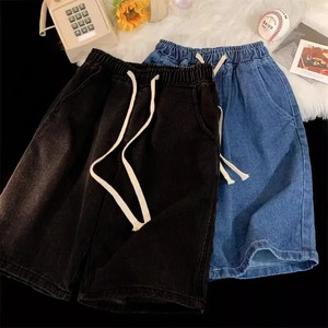 Nuevos Pantalones Cortos de Verano para Hombre, Vaqueros de Mezclilla Elásticos Azul Oscuro, Diseño Moderno, Jeans Ajustados y Rectos para Hombre - Product Image 2