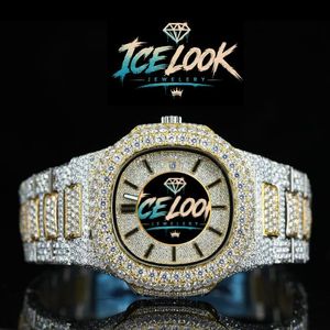 นาฬิกาข้อมือกลไกสุดหรู ดีไซน์ Ice Look ขอบหน้าปัดคริสตัลแซฟไฟร์ โทนสีทอง เรืองแสง พร้อมฟังก์ชั่นสำรองพลังงาน สายรัดข้อมือรักษ์โลก เหมาะสำหรับสตรีทแวร์ - Product Image 5