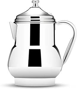 Cafetera Árabe de Acero Inoxidable, Estilo Dallah, Tetera con Tapa, Servidor de Té Metálico Tradicional para el Hogar y Hoteles - Product Image 1