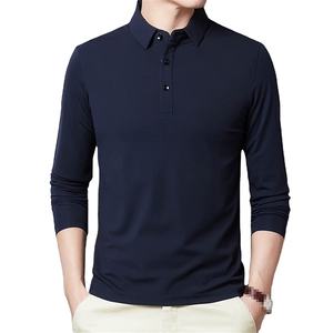 Polo de manga larga para hombre, camiseta informal a la moda, 100% algodón, venta al por mayor, logotipo personalizado de calidad orientada a la exportación, OEM - Product Image 1