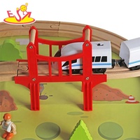Vente chaude Éducatif DIY Jouet Électrique En Bois Train Piste Ensemble Pour Enfants W04C255