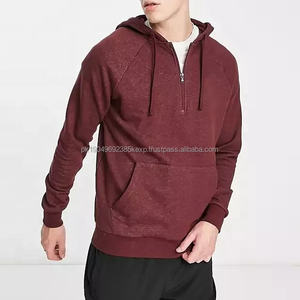 Sweat à capuche oversize pour homme tendance, nouveau modèle OEM, avec fermeture éclair 12 points, sweat à capuche à demi-zip pour la navigation à voile - Product Image 5