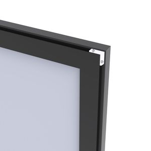 Specchio Moderno Rettangolare 152x102 cm con Cornice Nera, Grande Specchio Decorativo da Parete per Bagno, Soggiorno e Camera da Letto - Product Image 6