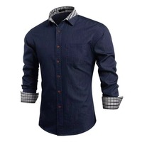 Erkek Parti Giyim Slim Fit Uzun Kollu Gömlek Erkek İhracat Kaliteli Tam Kol Pamuklu Gömlek Erkek Lüks Ofis Uzun Kollu Gömlek