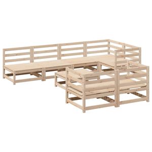 Conjunto de Sofás Grandes para Jardín de Madera de Pino Natural (Sin Tratar) para Uso en Exteriores - Product Image 2
