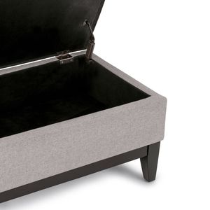 Banc de rangement Cloud Grey Oregon avec plateau, élégants tabourets et ottomanes - Product Image 6
