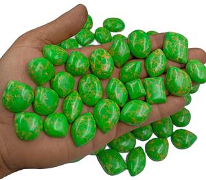 Jaspe Verde Natural, Corte Cojín y Corte Pera, Piedra Preciosa Suelta al por Mayor, Piedra Pulida a Granel para Fabricación de Joyas, Proveedor - Product Image 1